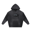 Vintage Washed Frayed Fleece Hoodie