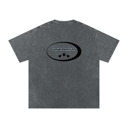 Snow Washed Oversized Cotton T-Shirt